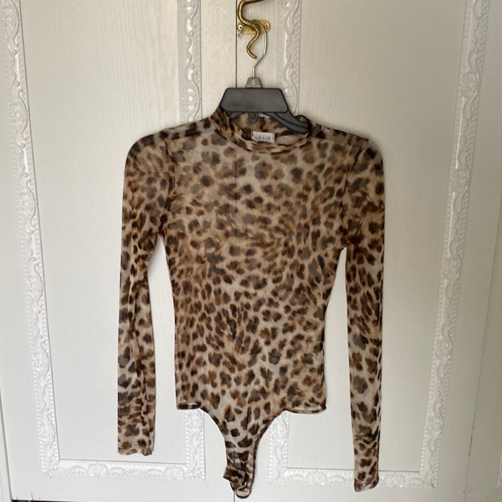 Sheer leopard top